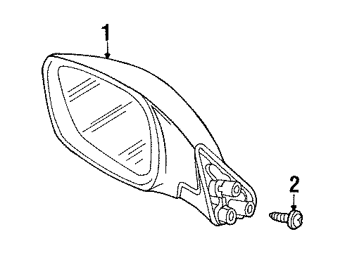 1999 Jeep Cherokee Mirror Diagram for 55155655AC