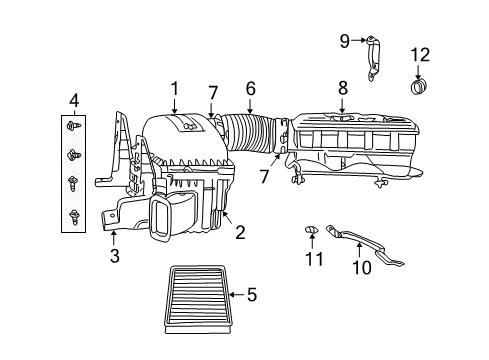 2005 Dodge Ram 1500 Resonator Screw Diagram for 53013378AA