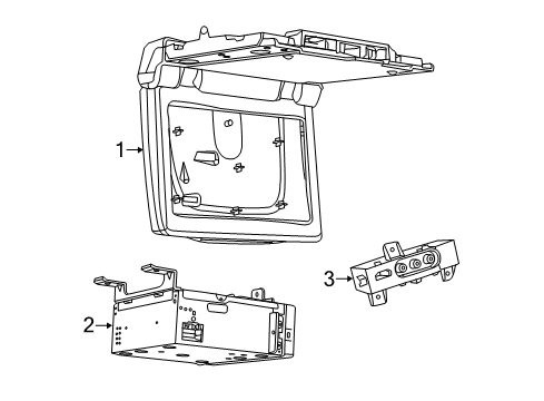 2020 Jeep Grand Cherokee Display Unit, Indigo Blue, Driver Side Diagram for 6QS41PS4AA