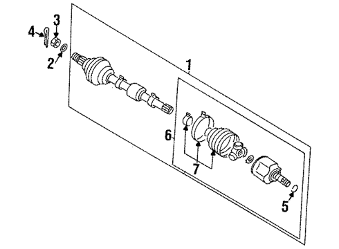 1997 Dodge Avenger Axle Assembly, Front Diagram for MR196209