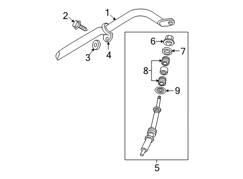 2006 Dodge Dakota Strap Bolt, Front Diagram for 6506961AA