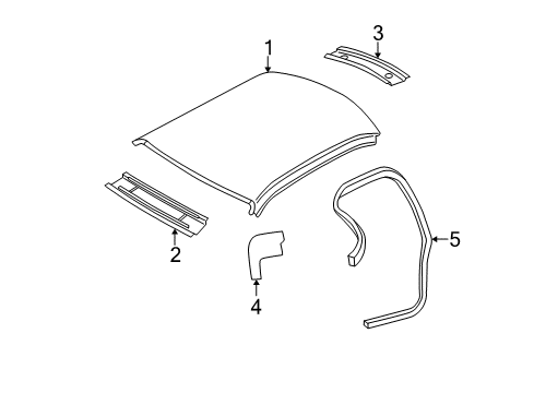 1999 Chrysler 300M Header Panel, Front Diagram for 4575457AD