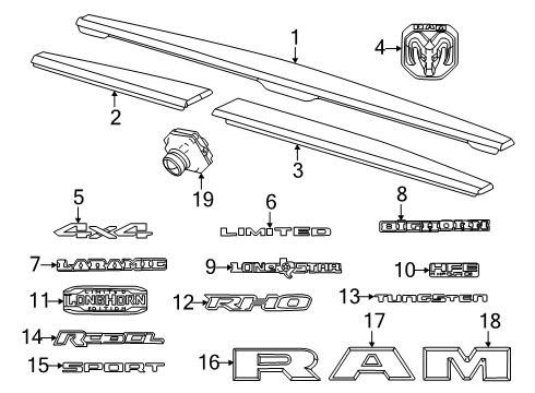 2025 Ram 1500 Camera Diagram for 56029954AA