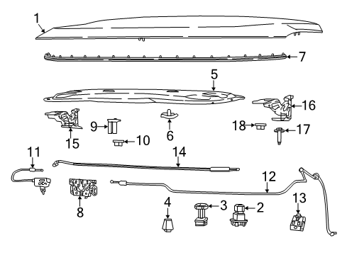 2017 Jeep Compass Hood Diagram for 68524063AB