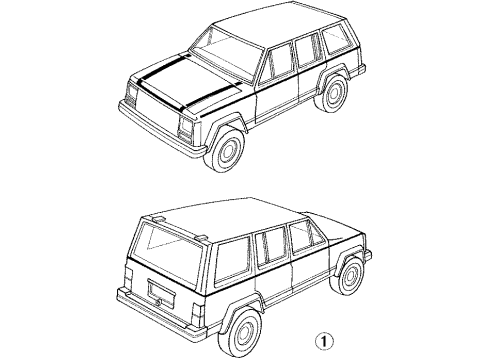 1990 Jeep Cherokee Stripe Tape Diagram 4 - Thumbnail