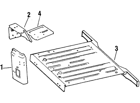 1985 Jeep Scrambler Floor Pan Diagram for J5758824