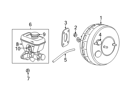 2005 Jeep Grand Cherokee Master Cylinder Diagram for 5143289AA