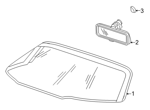 2004 Dodge Viper Glass - Windshield Diagram