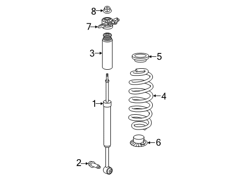 2019 Jeep Cherokee Spring, Rear Diagram for 68372956AC