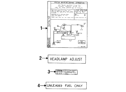 1993 Chrysler Concorde Info Label Diagram for 4792051