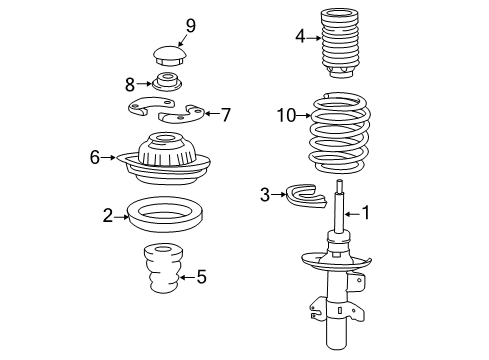2016 Dodge Dart Strut, Front Passenger Side Diagram for 5168116AD