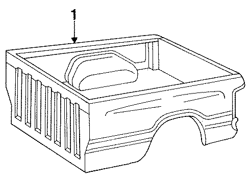 1994 Dodge Ram 1500 Box Assembly, Rear Diagram for 4874785AB