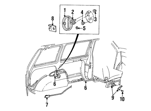1986 Dodge Caravan Cable Assembly Diagram for 4475494
