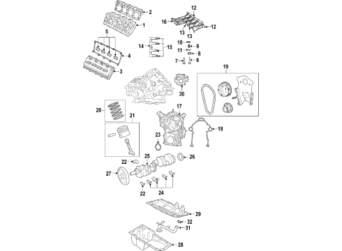 2004 Dodge Ram 2500 Piston Diagram for 5086011AB