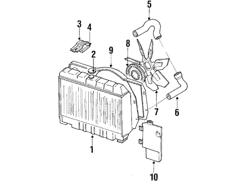 1985 Jeep Scrambler Fan Clutch Diagram for J3241857