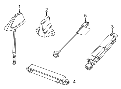 2023 Jeep Wagoneer L Antenna Diagram for 6ZP28NRVAA