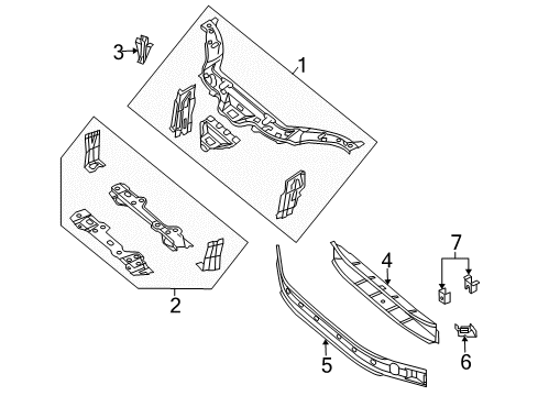 2006 Chrysler Crossfire Lower Tie Bar, Front Diagram for 5099440AA