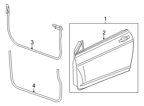 2011 Chrysler 200 Door Shell, Front Passenger Side Diagram for 5008858AL