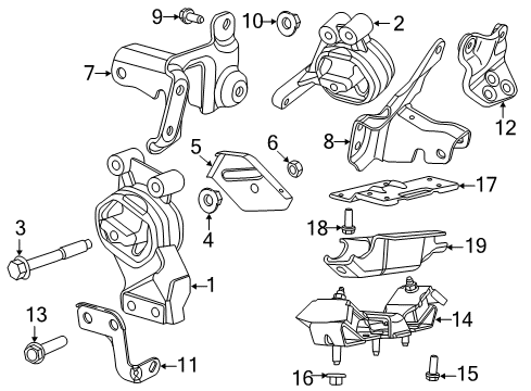 2023 Ram 1500 Classic Bracket, Driver Side Diagram for 68212313AE