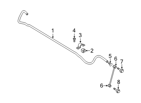 2004 Chrysler Pacifica Stabilizer Link Bolt, Lower Diagram for 6102222AA