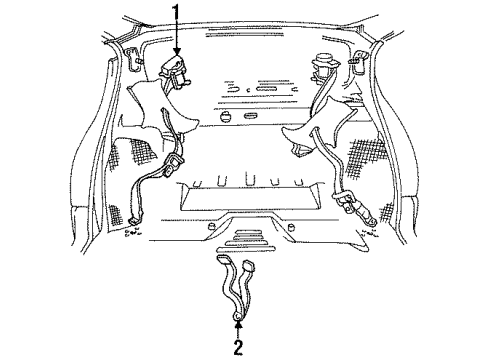 Seat Belt Assembly, Rear Diagram for PP841JKAD