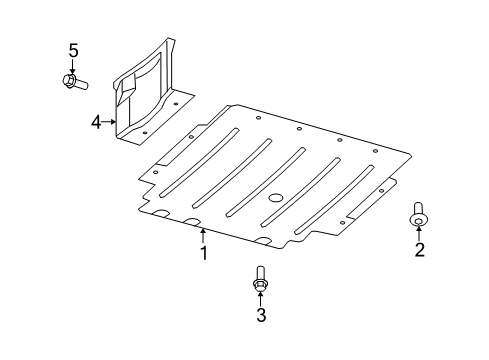 2014 Dodge Avenger Side Shield, Front Driver Side Diagram for 5116174AC