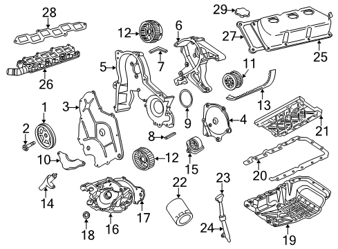 2001 Dodge Intrepid Filler Cap Diagram for 53010654AA