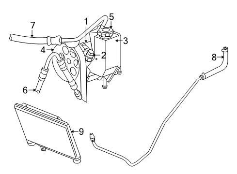 2009 Dodge Viper Power Steering Pressure Hose Diagram for 5290267AD