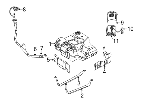 1999 Dodge Intrepid Fuel Tank Diagram for 5015105AB