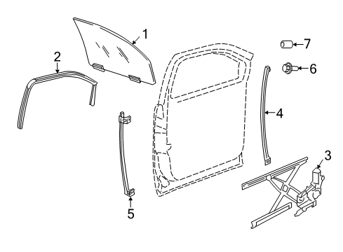 2009 Chrysler Aspen Run Channel, Front Driver Side Diagram for 55362097AH