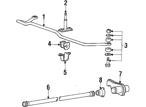 1986 Dodge Power Ram 50 Oil Seal Diagram for MB160946