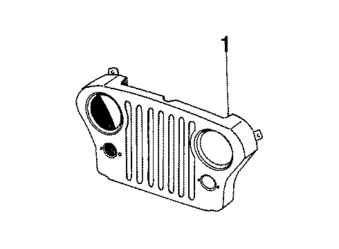 1985 Jeep CJ7 Grille Cover Diagram for 82208105