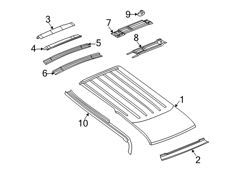 2009 Chrysler Aspen Mount Bracket Diagram for 55364968AA