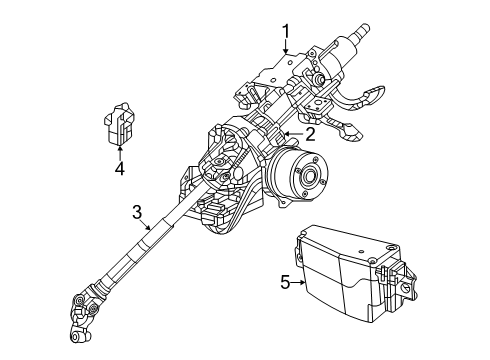 2025 Jeep Grand Cherokee Shaft & Internal Cmpts, Strg Col, Shroud, Switches & Levers Diagram 2 - Thumbnail
