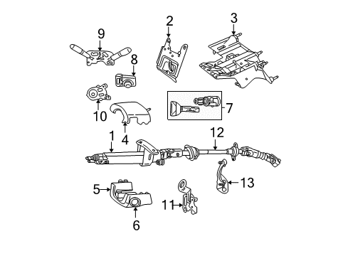 2002 Jeep Liberty Multifunction Switch Diagram for 56010125AI