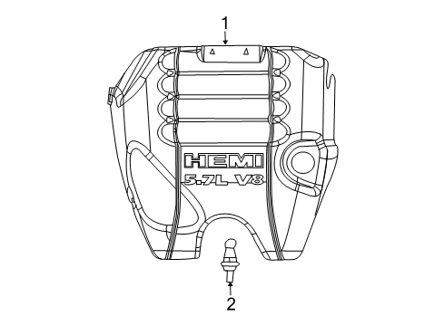 2018 Ram 2500 Engine Cover Diagram for 68038749AF