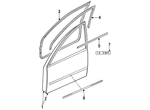 1993 Dodge Colt Decal Diagram for 5239495