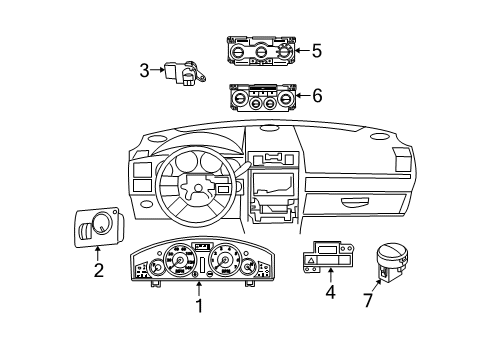2007 Dodge Magnum Instrument Cluster Diagram for 5172053AF