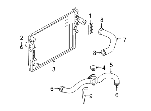 2004 Dodge Dakota Radiator Lower Insulator, Passenger Side Diagram for 5015422AA