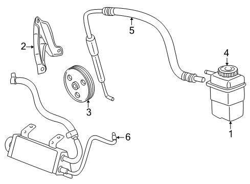 2001 Dodge Neon Power Steering Hose Diagram for 5272278AH