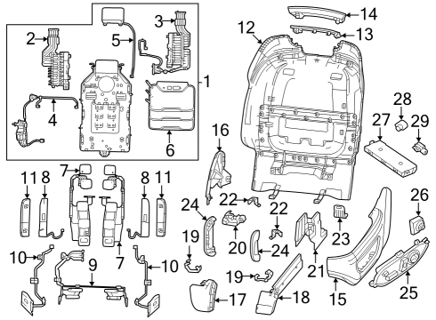 2024 Jeep Grand Wagoneer Outer Cover, Blue Diagram for 6TJ151A6AB