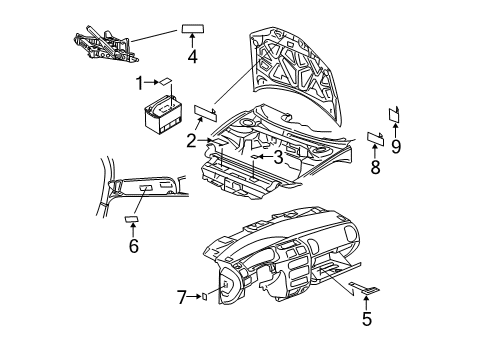 2006 Dodge Magnum Emission Label Diagram for 4726307AA