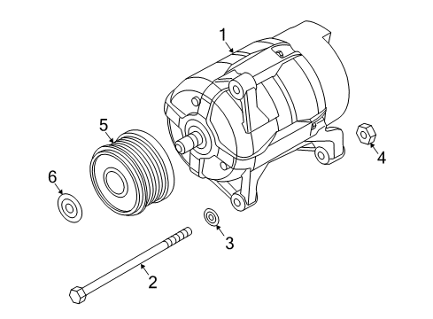 2015 Ram ProMaster 1500 Alternator Diagram for 68324630AA