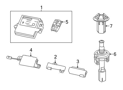 2019 Ram 1500 Transmitter Diagram for 68584152AA