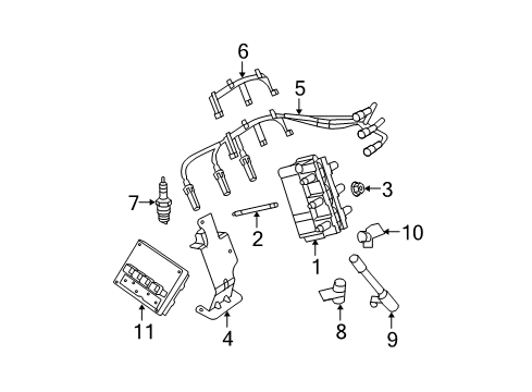 2007 Jeep Wrangler Spark Plug Diagram for SP303917AC
