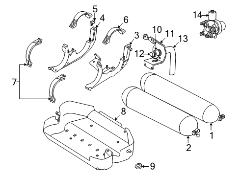 2000 Dodge Ram 1500 Van Tank, Driver Side Diagram for 53015145AB