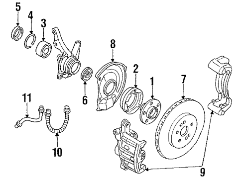 1992 Dodge Stealth Brake Rotor Diagram for MR235666