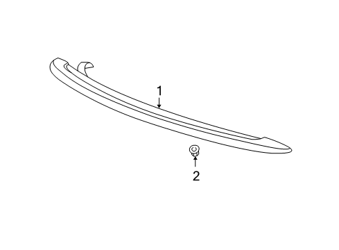 2003 Chrysler Sebring Spoiler Assembly Nut Diagram for 6507353AA