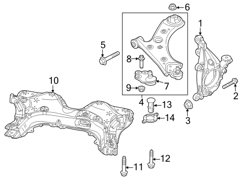 2023 Dodge Hornet Ball Joint, Lower Diagram for 68607130AA