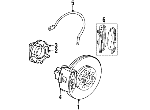 2001 Chrysler Prowler Brake Rotor Diagram for 4815797
